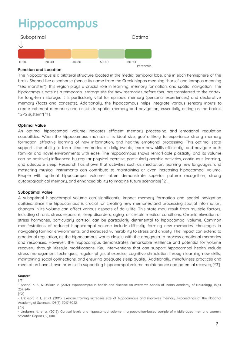 Brain Health Scan